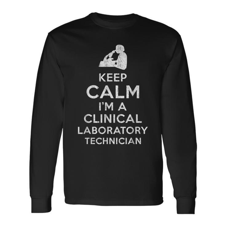 落ち着いておれ私は臨床検査技師だ 長袖Tシャツ