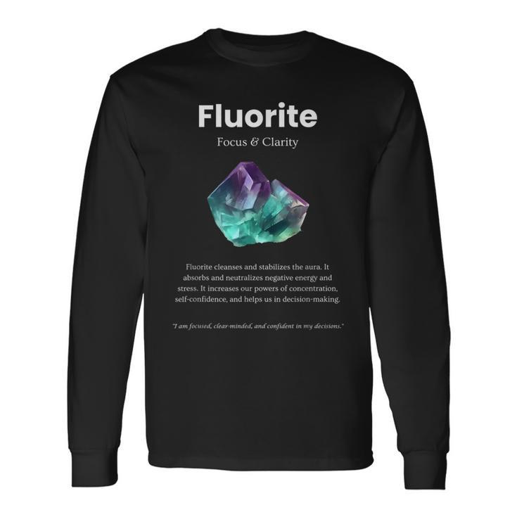 蛍石の意味 長袖Tシャツ