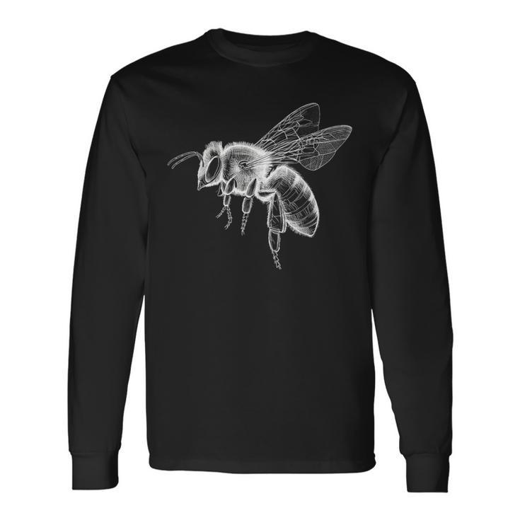蜂 動物 モチーフ アート 蜂 長袖Tシャツ