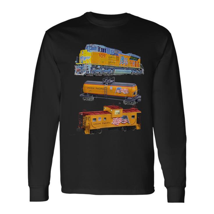 貨物列車 エンジン タンカー 車掌 長袖Tシャツ