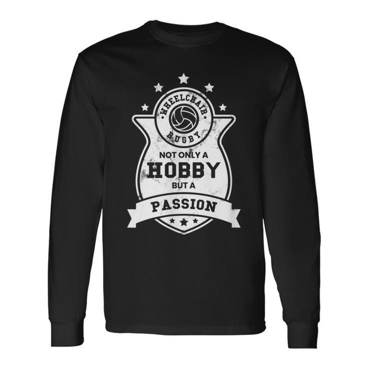車椅子ラグビーtシャツ 情熱障害 スポーツギフト 長袖Tシャツ