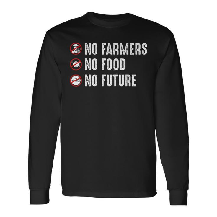 農場トラクター 農場農業 長袖Tシャツ