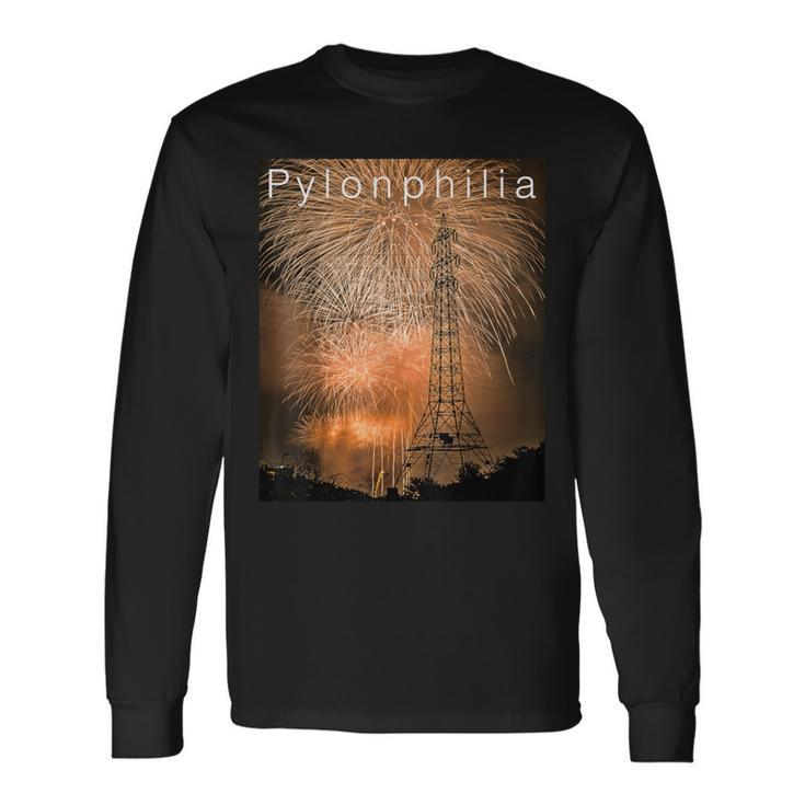 送電鉄塔 -Pylonphilia- 長袖Tシャツ