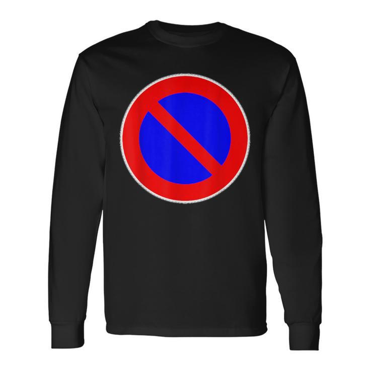 道路標識 駐車禁止 長袖Tシャツ