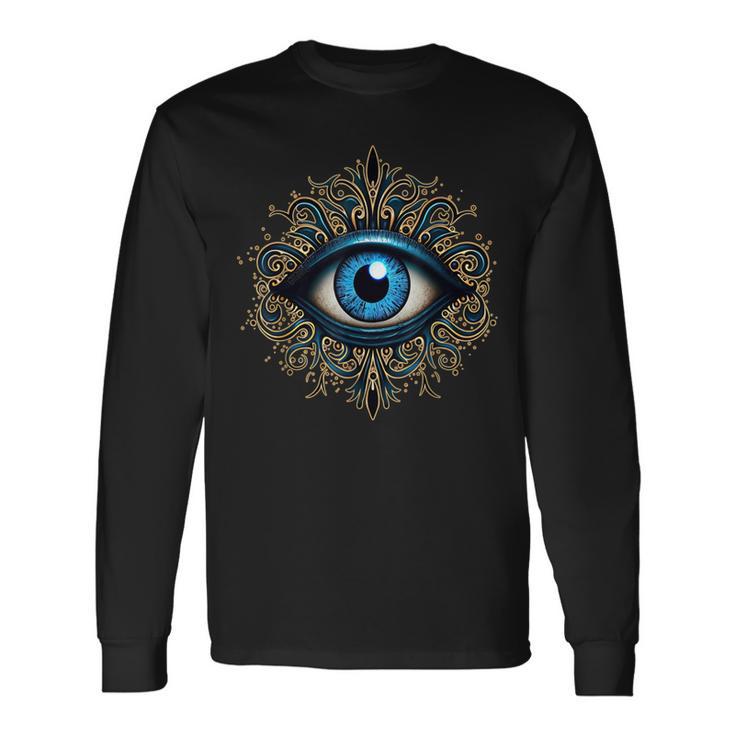邪眼の呪いの保護。 長袖Tシャツ