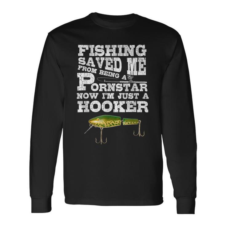 釣り用シャツ 面白いポルノスター バス ビッグフィッシュルアー 長袖Tシャツ