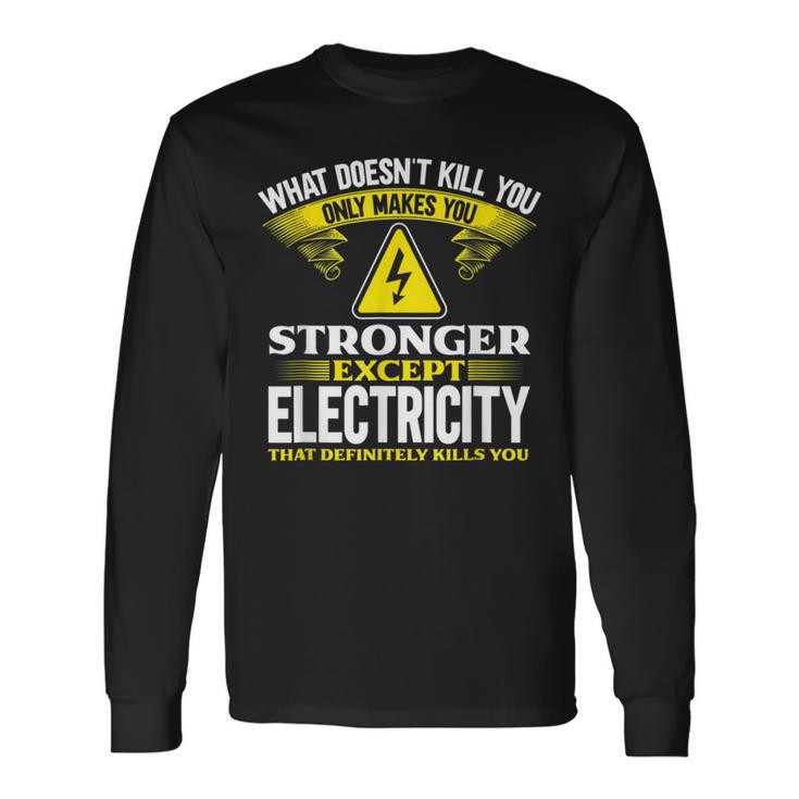 メンズ 電気工事士 面白い ラインマン 長袖Tシャツ