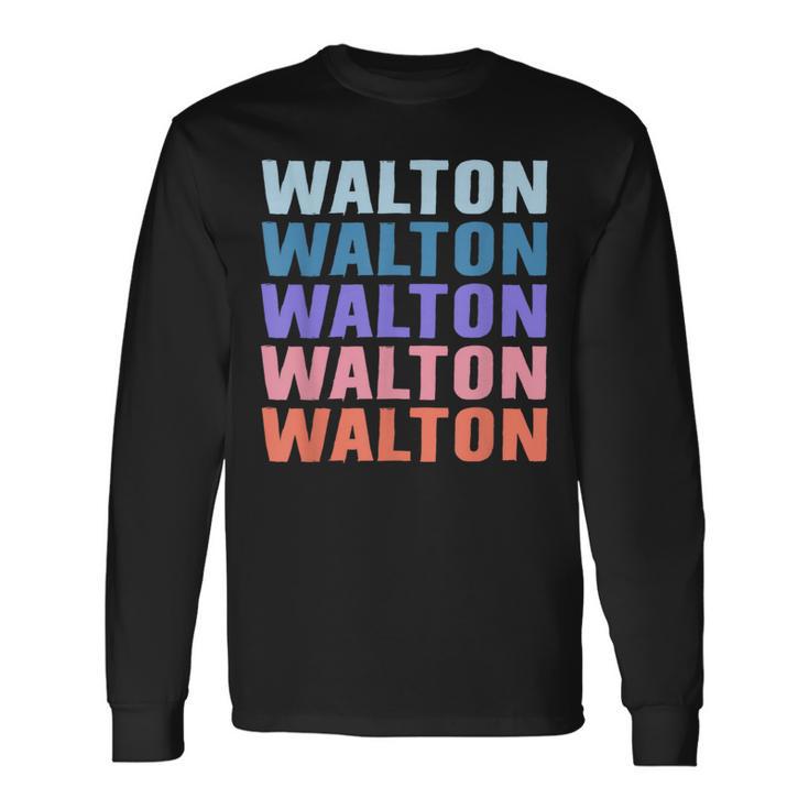 面白いギフト名 Walton 名前入り 長袖Tシャツ