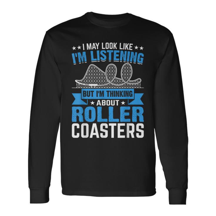 面白いジェットコースター テーマパーク ジェットコースター 長袖Tシャツ