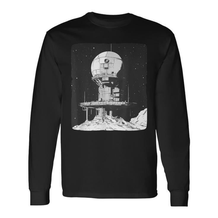 面白いスペースオデッセイムーンベースエンブレム。 長袖Tシャツ