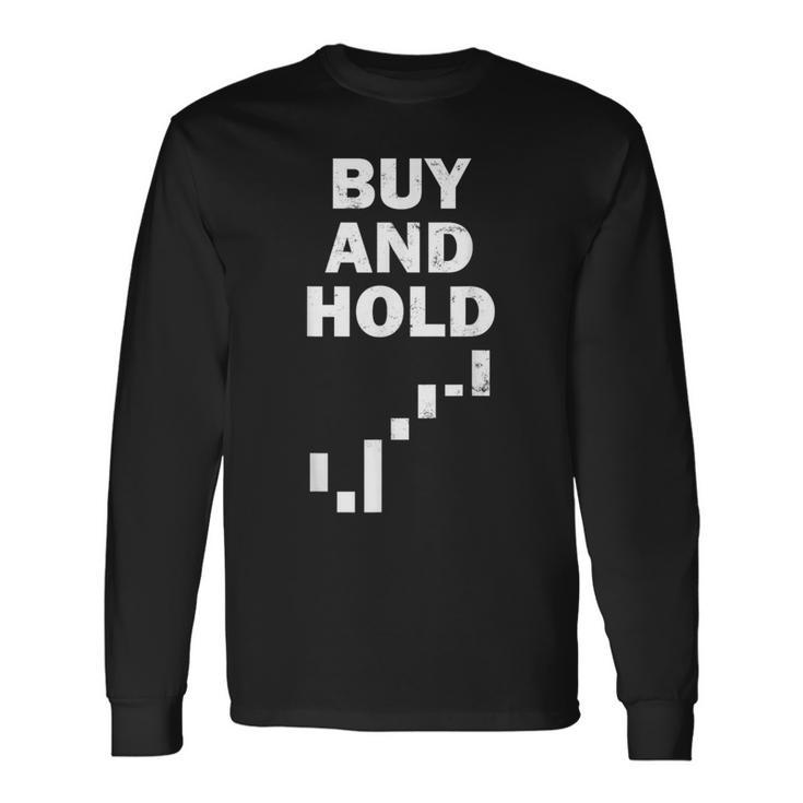 面白い暗号投資家株式トレーダー投資家の購入と保有 長袖Tシャツ
