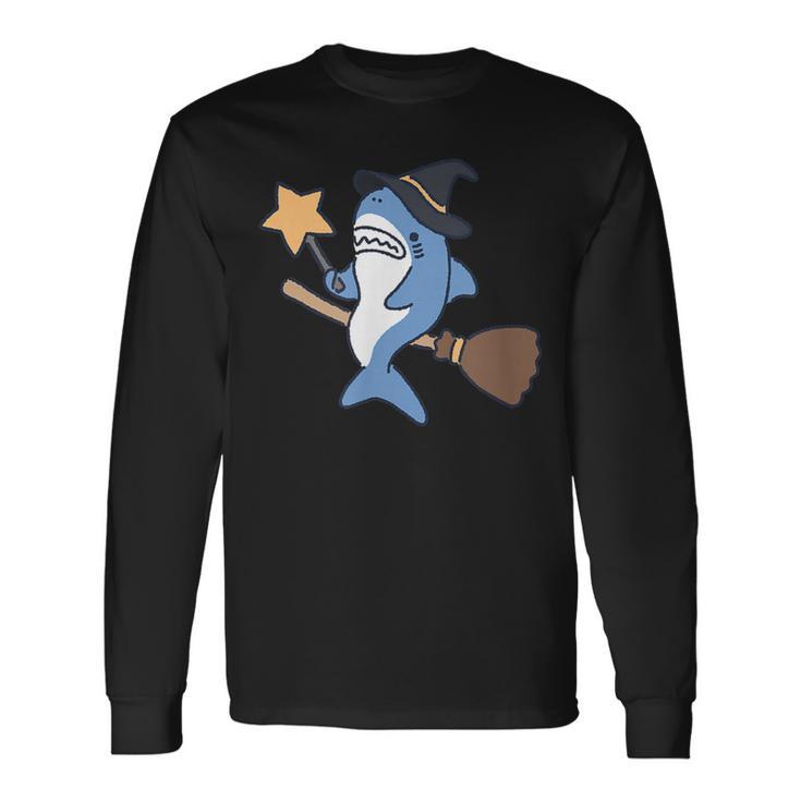 魔法を使いそうなサメ ハロウィン 長袖Tシャツ