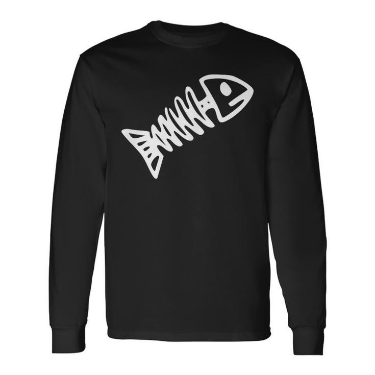 魚の骨 長袖Tシャツ