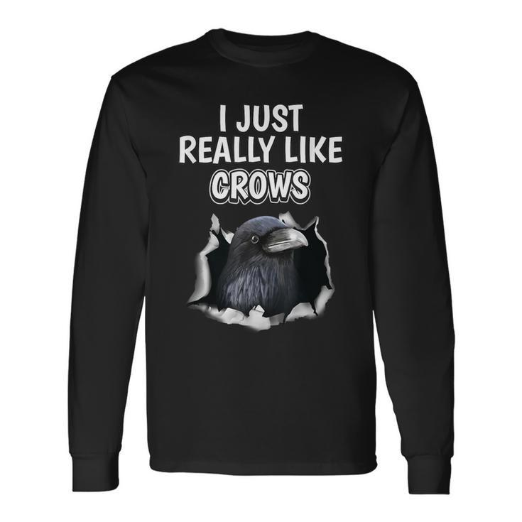 鳥の名言 カラスのような服 カラス 長袖Tシャツ