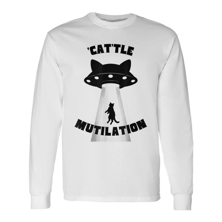 'Cat'tle Mutilation キャットルミューティレーション キャトルミューティレーション 猫 Ufo 宇宙 長袖Tシャツ