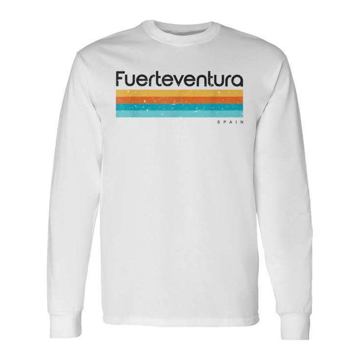 Rétrointage Des Îles Canaries Fuerteventura T-shirt à manches longues