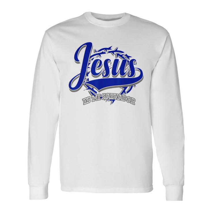 Diseño Religioso Cristiano Español Con Mensaje De Jesús Camiseta de manga larga
