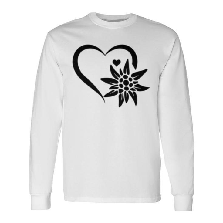 Edelweiss フラワーマウンテン Edelweiß フラワーハート Edelweiß 長袖tシャツ 長袖Tシャツ
