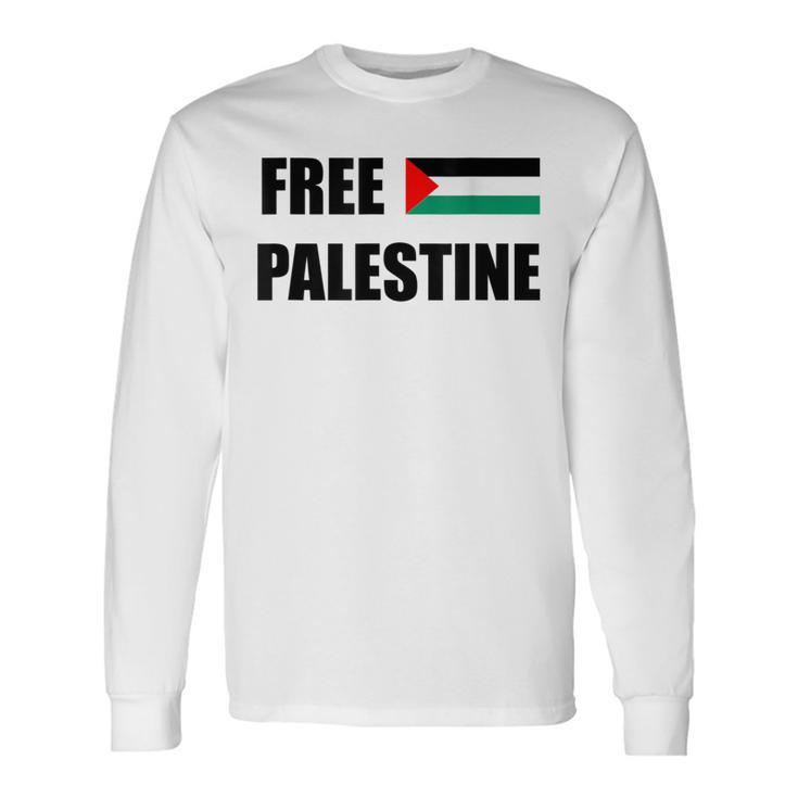 Free Gaza Free Palestine Flag ビンテージtシャツ 長袖Tシャツ