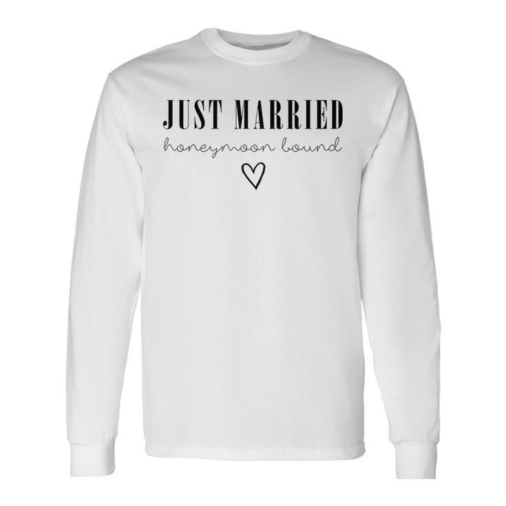 Just Married、ハネムーンバウンドtシャツ、ウェディングギフト 長袖Tシャツ