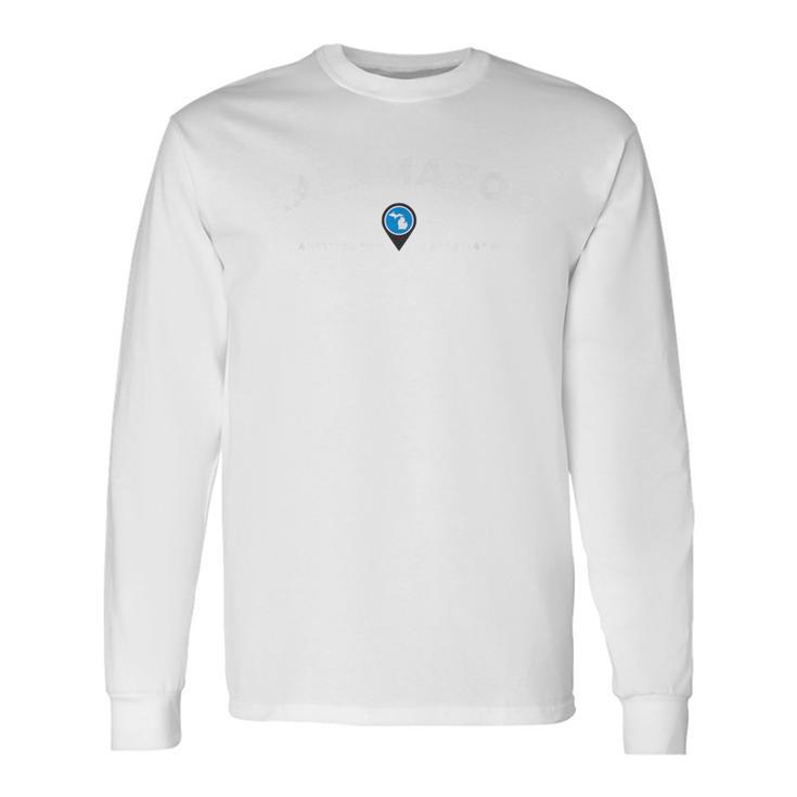 Kalamazoo Michigan グラフィックマップ T 長袖Tシャツ