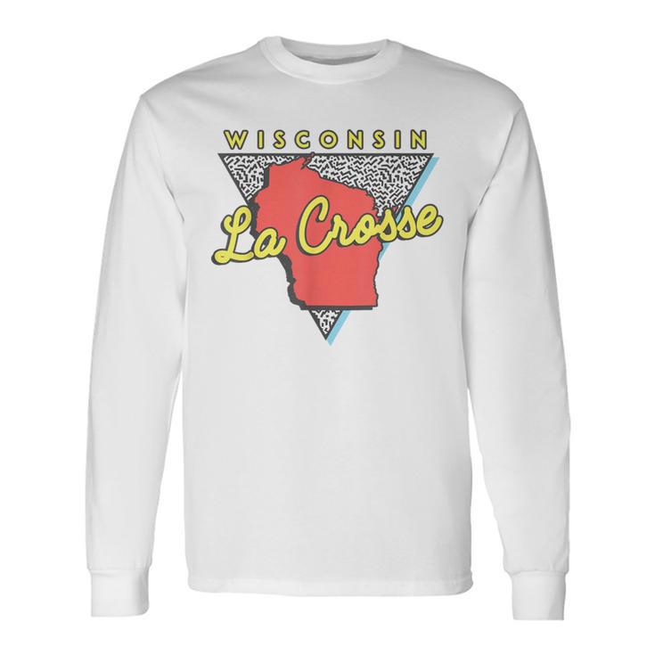 La Crosse ウィスコンシン ヴィンテージ Wi レトロ トライアングル 長袖Tシャツ