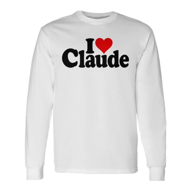 I Love Heart Claude Namee On A 長袖Tシャツ