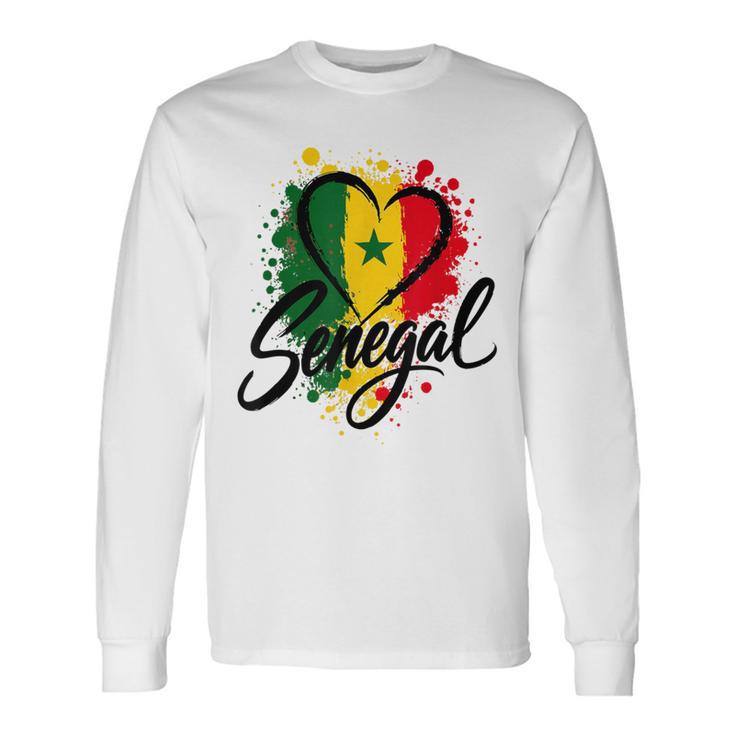 I Loveenegal 休暇 旅行 旗 お土産 ハート ツーリスト 長袖Tシャツ