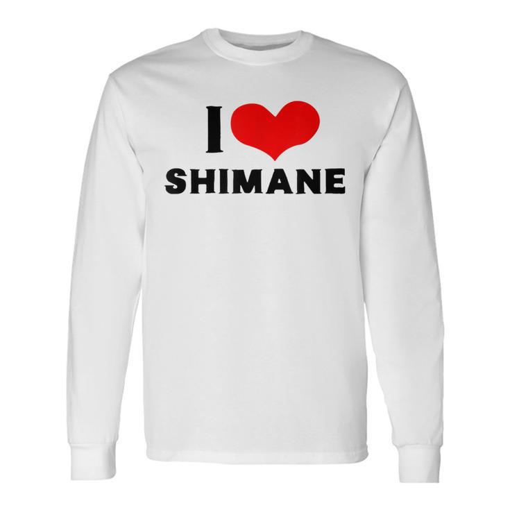 I Lovehimane 愛 ハート 島根 島根県 日本 お土産 かわいい おしゃれ 長袖Tシャツ