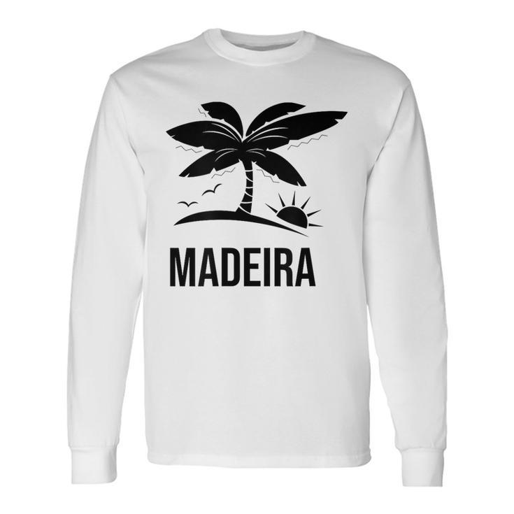 Madère Palmieracances Coucher Deoleil Plage Océan T-shirt à manches longues