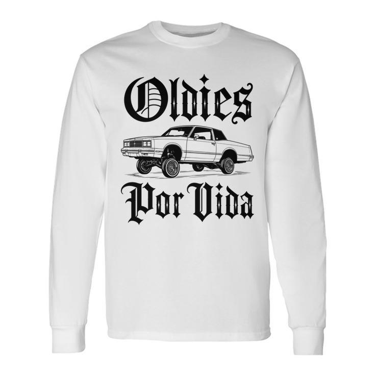 Oldies Porida ヴィンテージ ローライダー 車 メキシカン チカーノ チョロ 長袖tシャツ 長袖Tシャツ