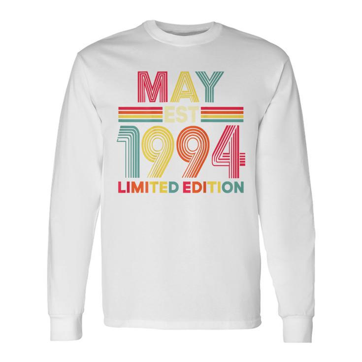 On Back レトロ 5月 Est 1994 誕生日 32歳 32歳 長袖Tシャツ