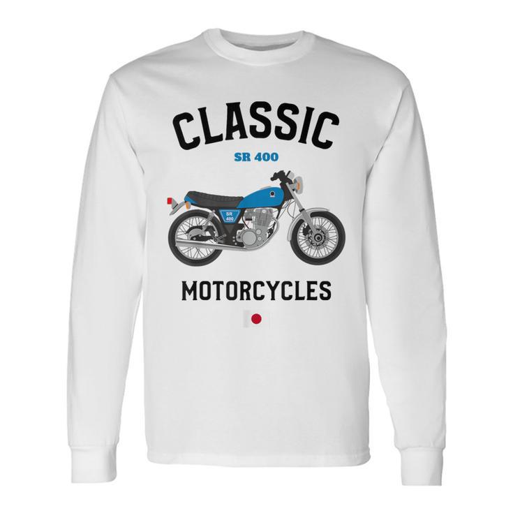 Sr 400 ブルー クラシックバイク モーターサイクリスト オートバイ 長袖Tシャツ ギフトのアイデア