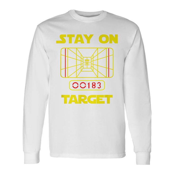 Stay On Target-ディスクゴルフtシャツ 長袖Tシャツ