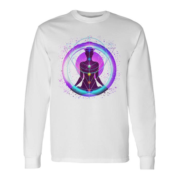 Yoga Meditación Kundalini Chakra Energía Camiseta de manga larga
