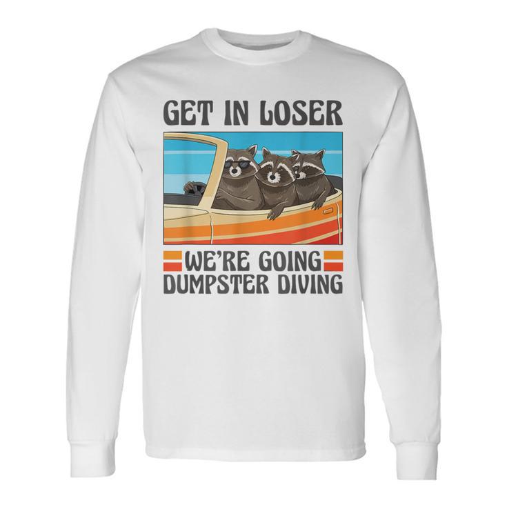 アライグマ愛好家 ゴミ拾い ダンプスターダイビング ゴミ箱 長袖Tシャツ