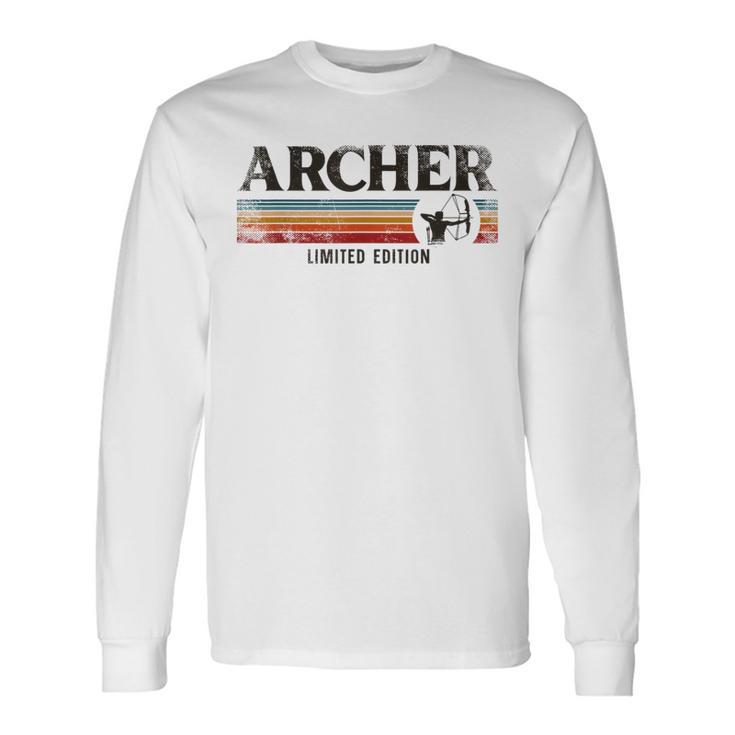 アーチェリー 弓 アーチャー レトロ ヴィンテージ アーチャー 長袖Tシャツ