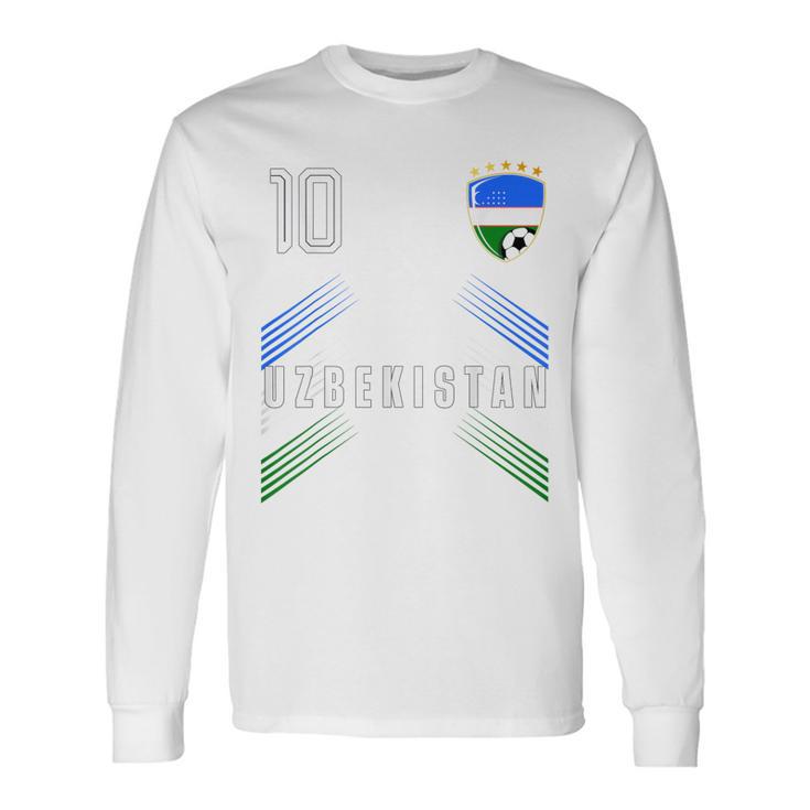 ウズベキスタン国旗 ウズベキスタン プライド愛好家 長袖Tシャツ