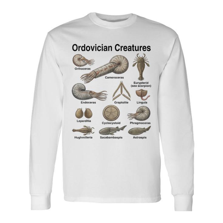 オルドビス紀の生き物 古生物学 古代海洋生物 長袖Tシャツ