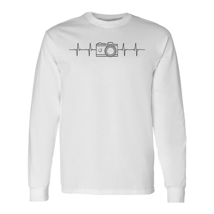 カメラマン 写真カメラ 心拍 Ecg カメラマン 長袖Tシャツ