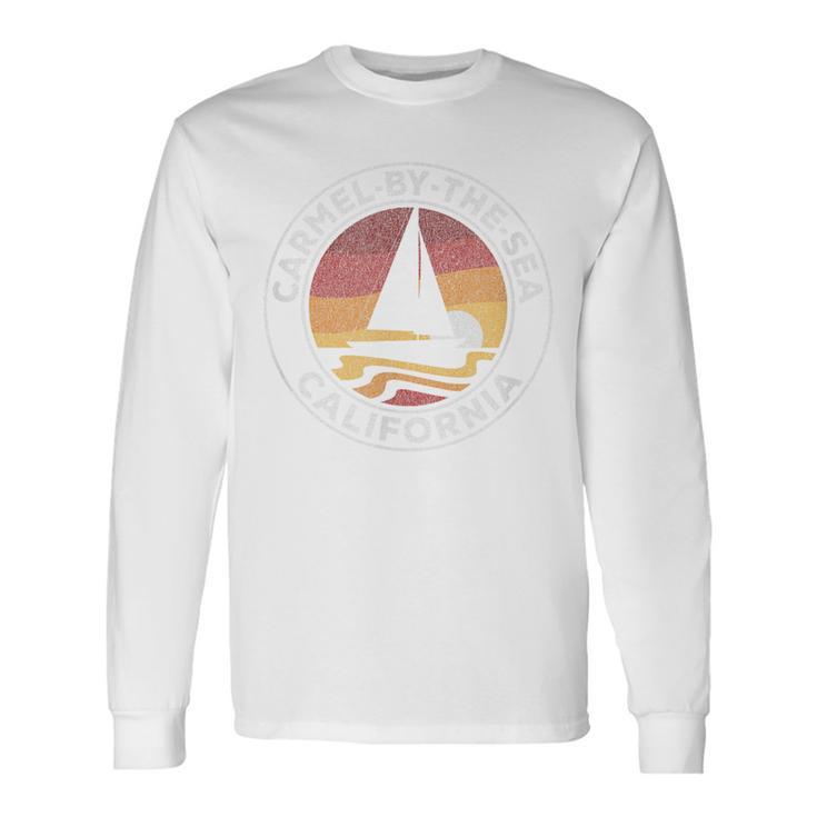 カーメルバイ・ザ・シー カリフォルニア ヴィンテージ ヨット 70年代 レトロ 太陽 長袖Tシャツ