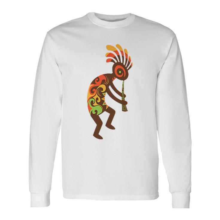 ココペリネイティブアメリカンtシャツ スモールプリント 長袖Tシャツ