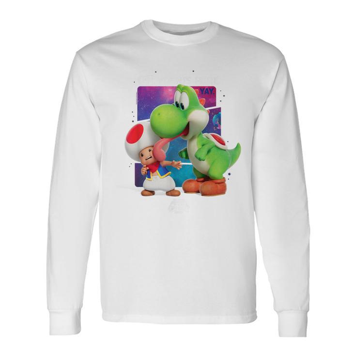 ザ・スーパーマリオギャラクシー・ムービー Toad And Yoshi Galaxy Fun 長袖Tシャツ