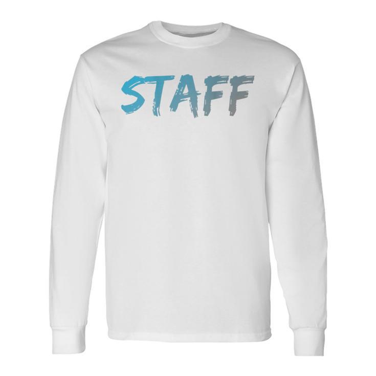 スタッフバックプリントデザインtシャツ イベントスタッフ用 長袖Tシャツ