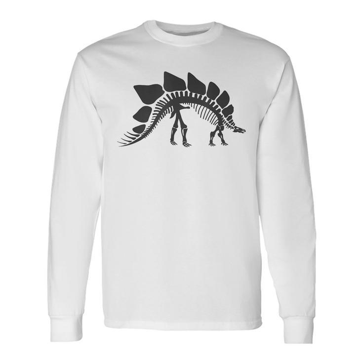 ステゴサウルス スケルトン ステゴサウルス 恐竜 長袖Tシャツ