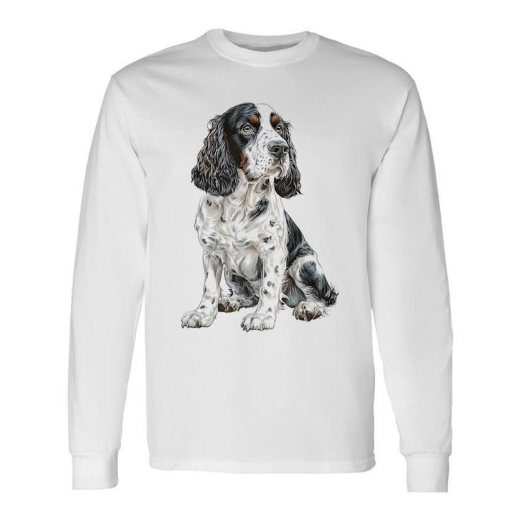 スプリンガー スパニエル 犬 モチーフ ペット 作品 スプリンガー スパニエル 長袖Tシャツ