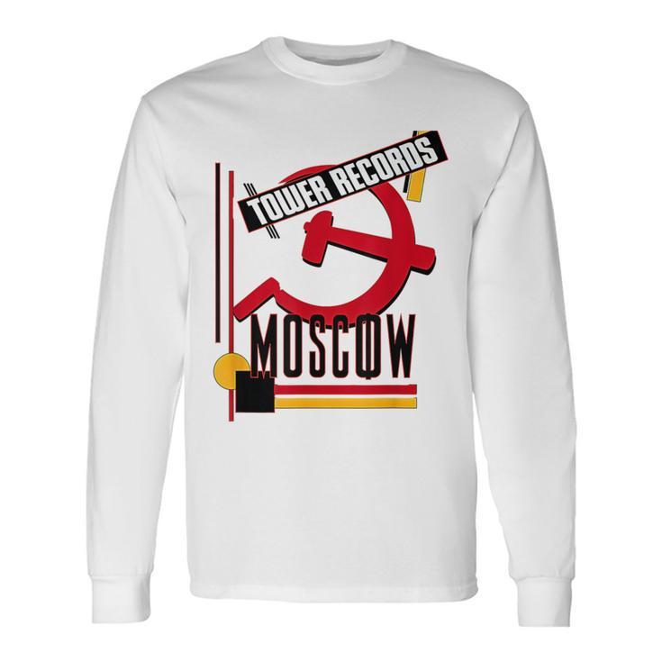 タワーレコード モスクワ レトロ ヴィンテージ 音楽 長袖Tシャツ
