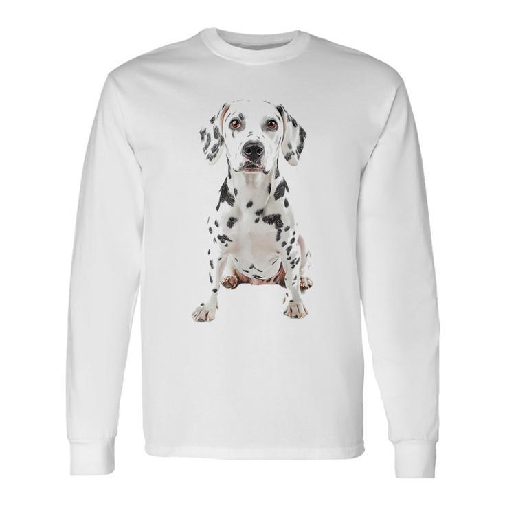 ダルメシアン 犬 モチーフ ペット アート ダルメシアン 長袖Tシャツ