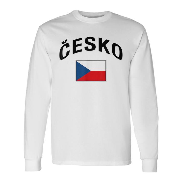 チェコ国旗 誇り高きチェコ語 長袖Tシャツ