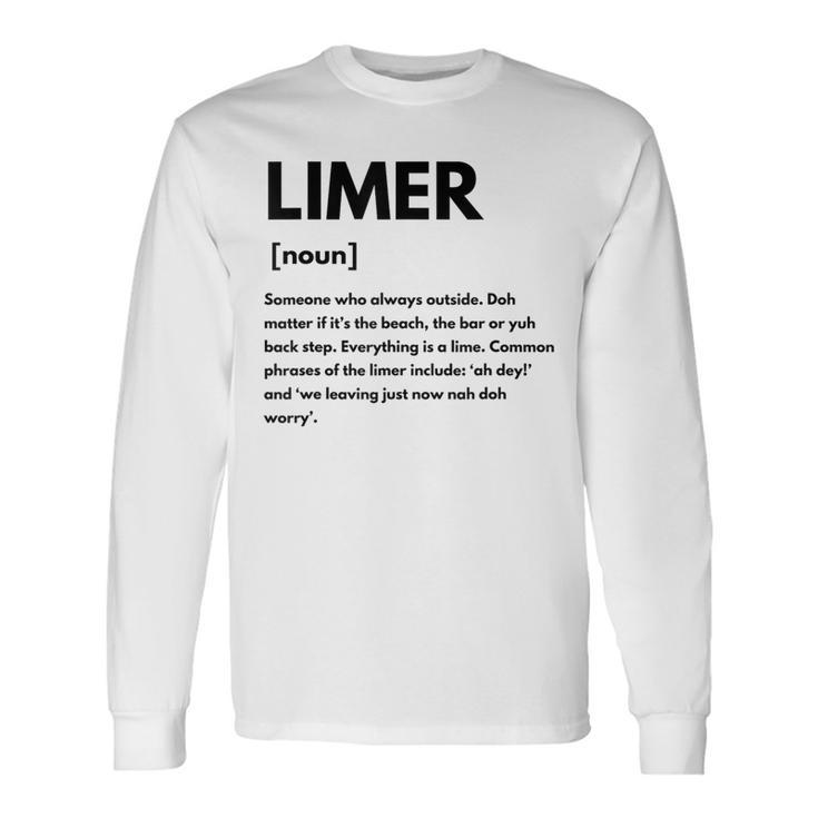 トリニダード・トバゴ Limer Definition Liming Lime 長袖Tシャツ